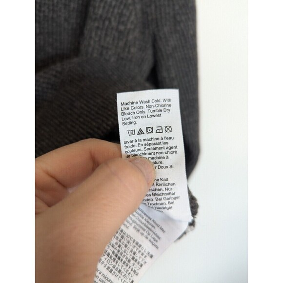 J Crew Gray Merino Wool Alpaca Waffle Knit Sweater Size Small - Picture 8 of 10